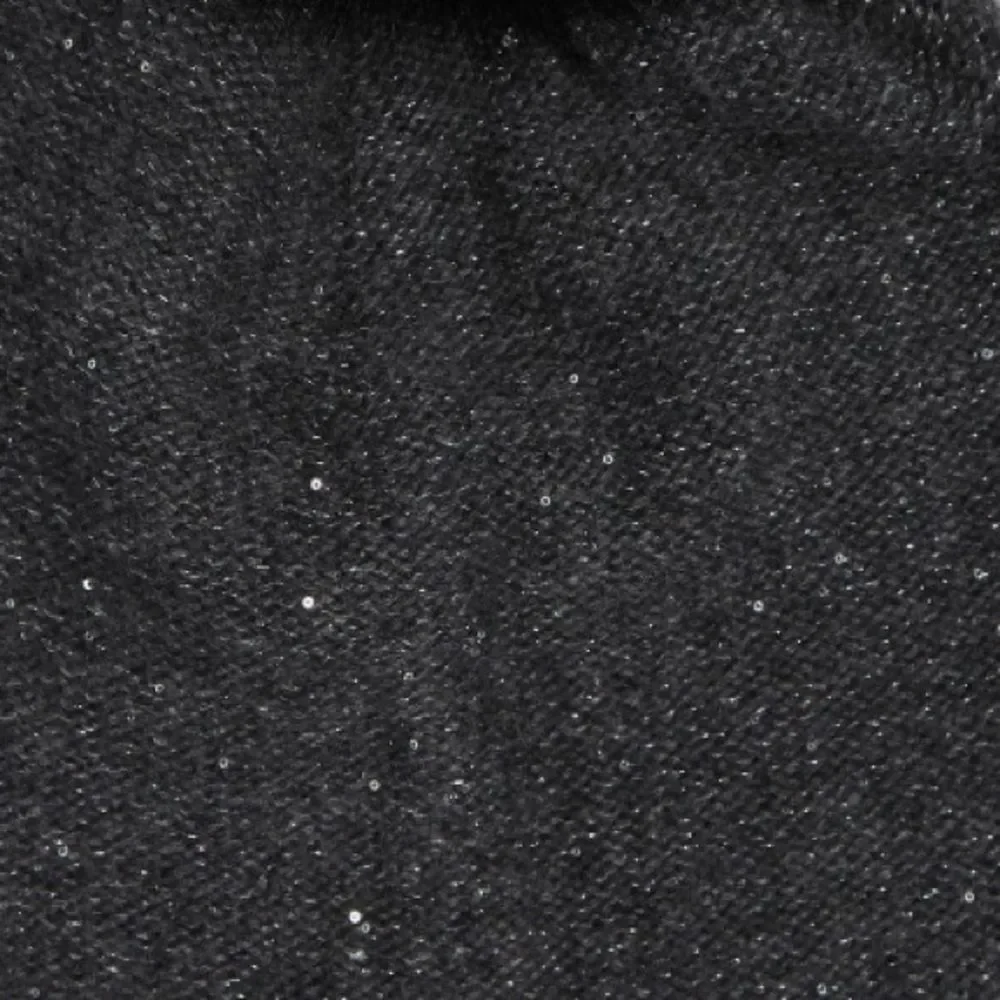 Sofia Cashmere Sequin 100%‎ Cashmere Beanie with Faux Fur Pompom Gray/Black, NWT